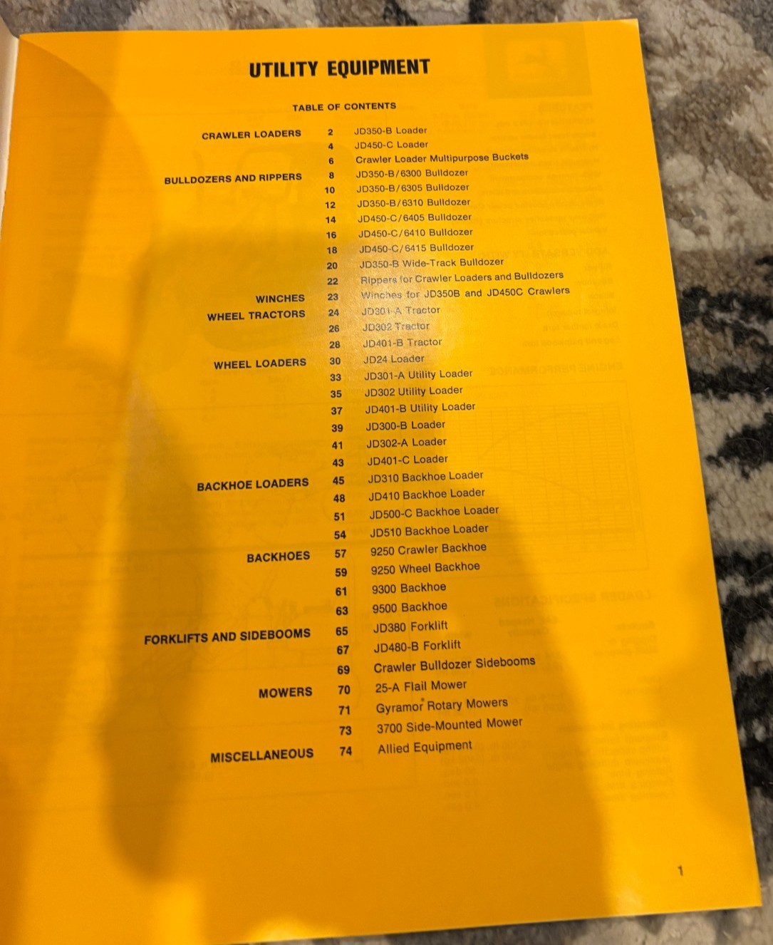 John Deere Utility Industrial Equipment Buyers Guide For 1974 Brochure CWPA26