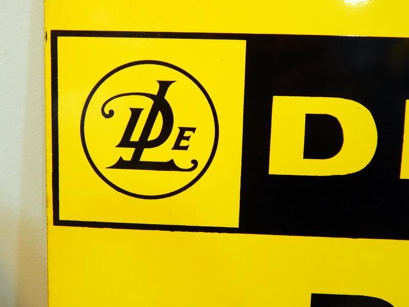 Vtg NOS ORIGINAL DeLaval Dairy Equipment 18&Prime; x 12&Prime; Tin Sign Stout Sign Co MO.