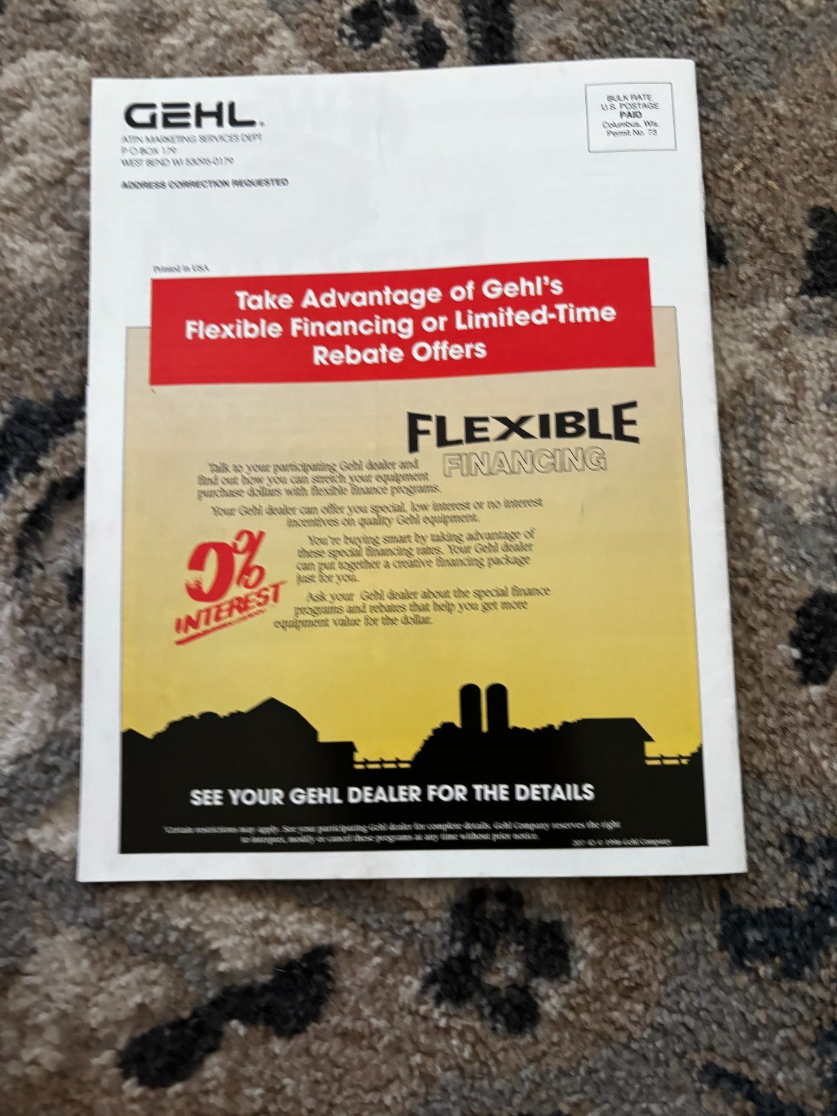 Gehl Farm Equipment Good Idea&rsquo;s Magazine Vol 12 No.2 Brochure DCPA26