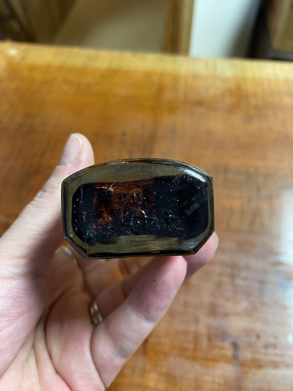 Vintage A.C. Daniels C.C.&F. Drops For Horses And Cattle Glass Bottle With Label