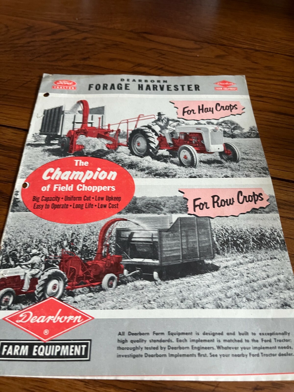 Ford Tractor Dearborn Forage Harvester Brochure FCCA
