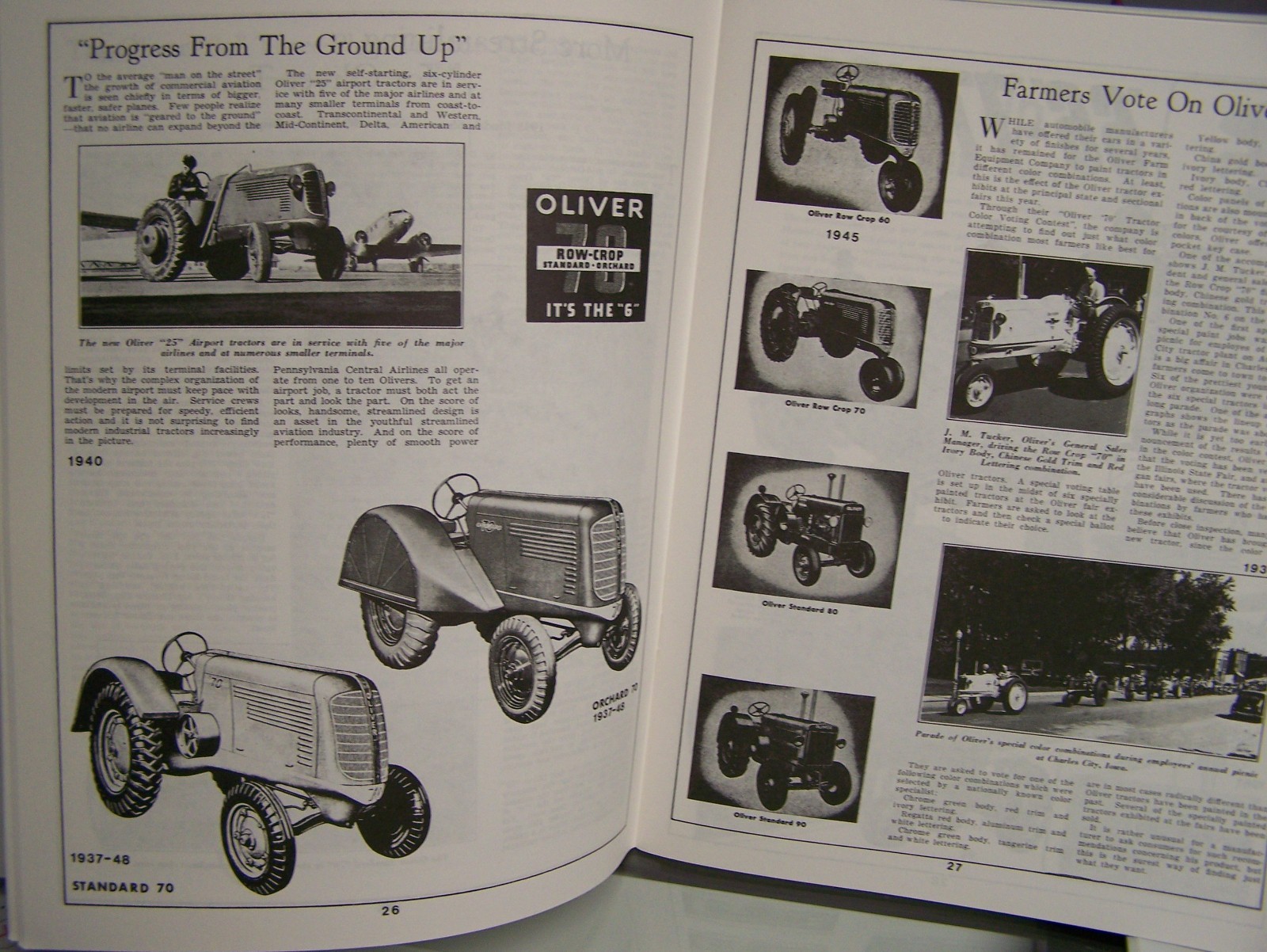 OLIVER/HART/PARR FARM EQUIPMENT DATA BOOK~ADV./BY ALAN C. KING~1898/1975 TRACTOR