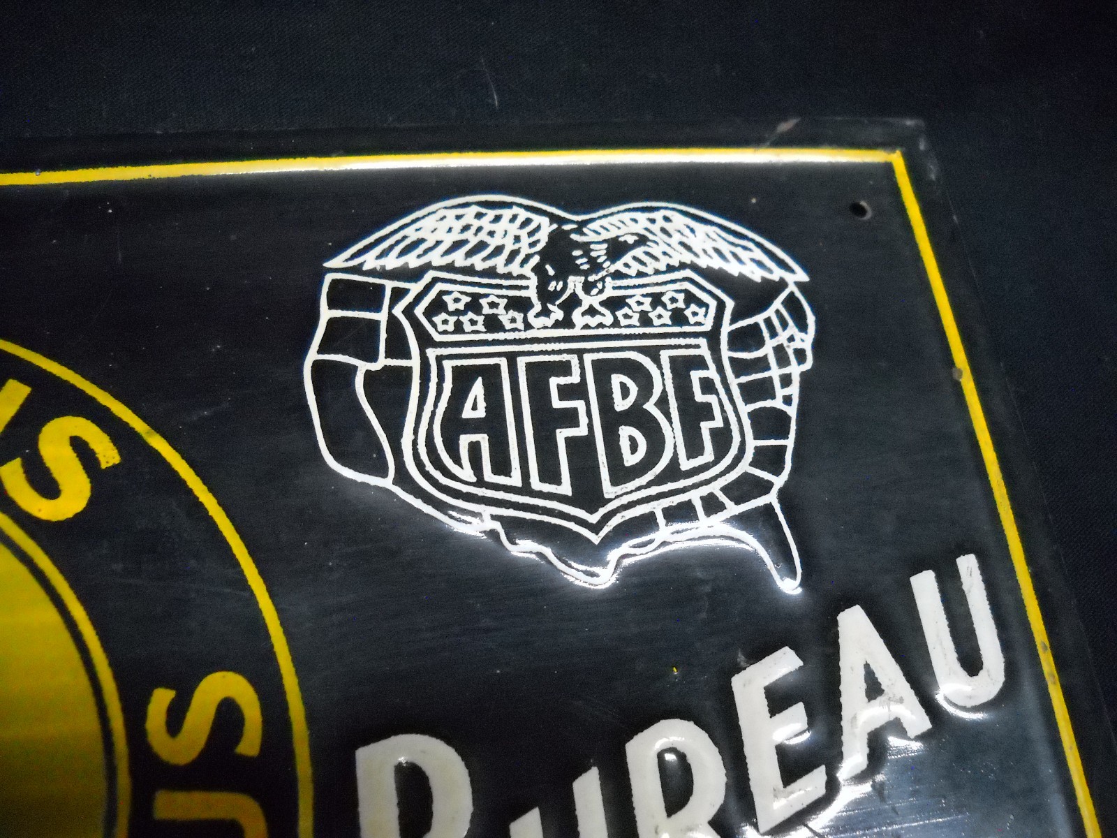 Vintage Authentic Metal Illinois Farm Bureau AFBF Member Sign 13.5 x 9.5 Scioto