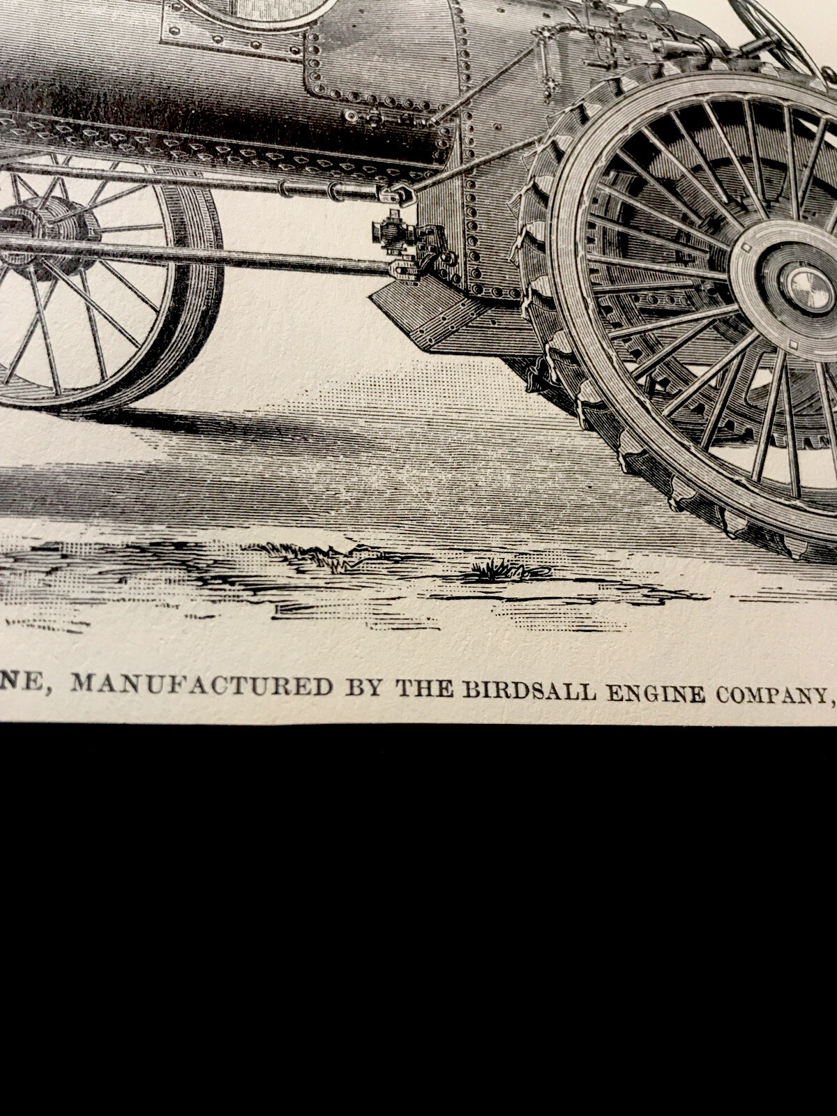 1889 Birdsall Tractor Farm Engraving Advertising – Buffalo – New York