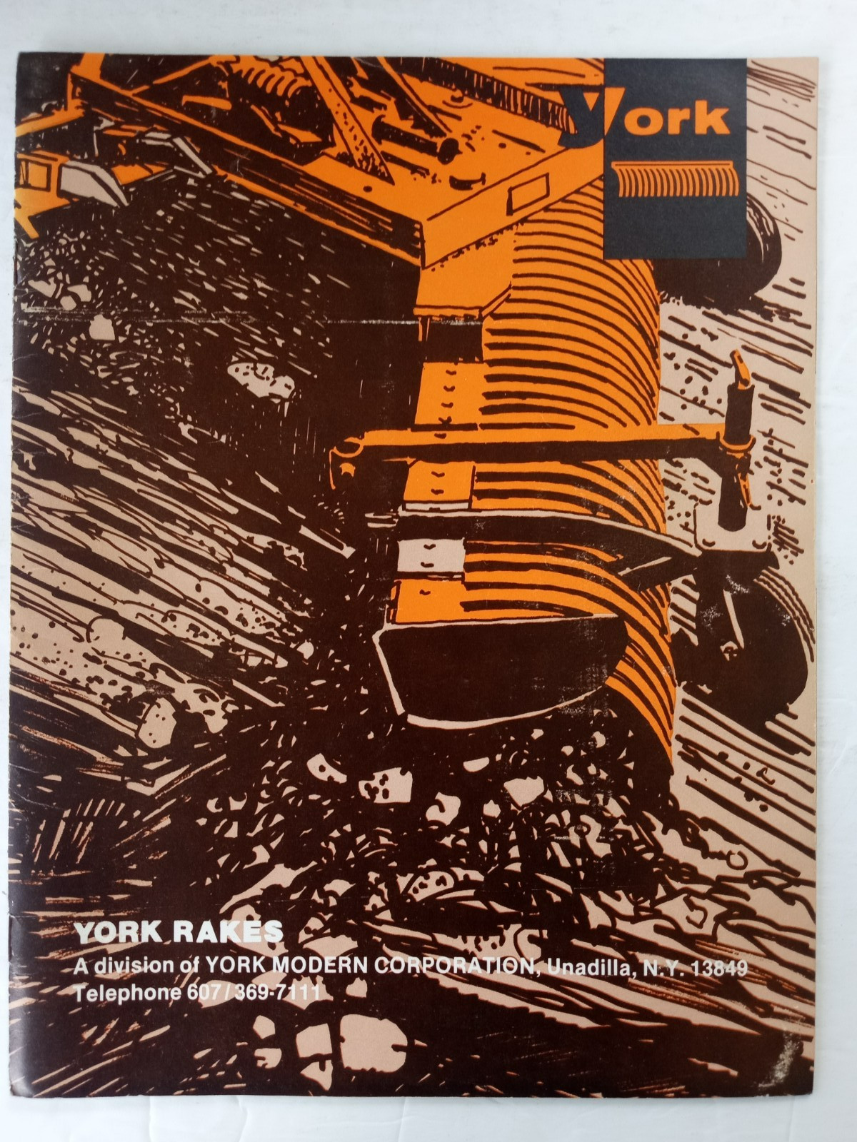 YORK RAKES Sales Brochure Models PRO RE RS TA1 TA2 RW Catalog 1970&rsquo;s