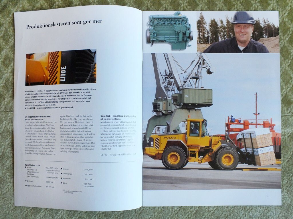 VOLVO BM L110E Wheel Loaders Tractors Brochure Prospekt 2002