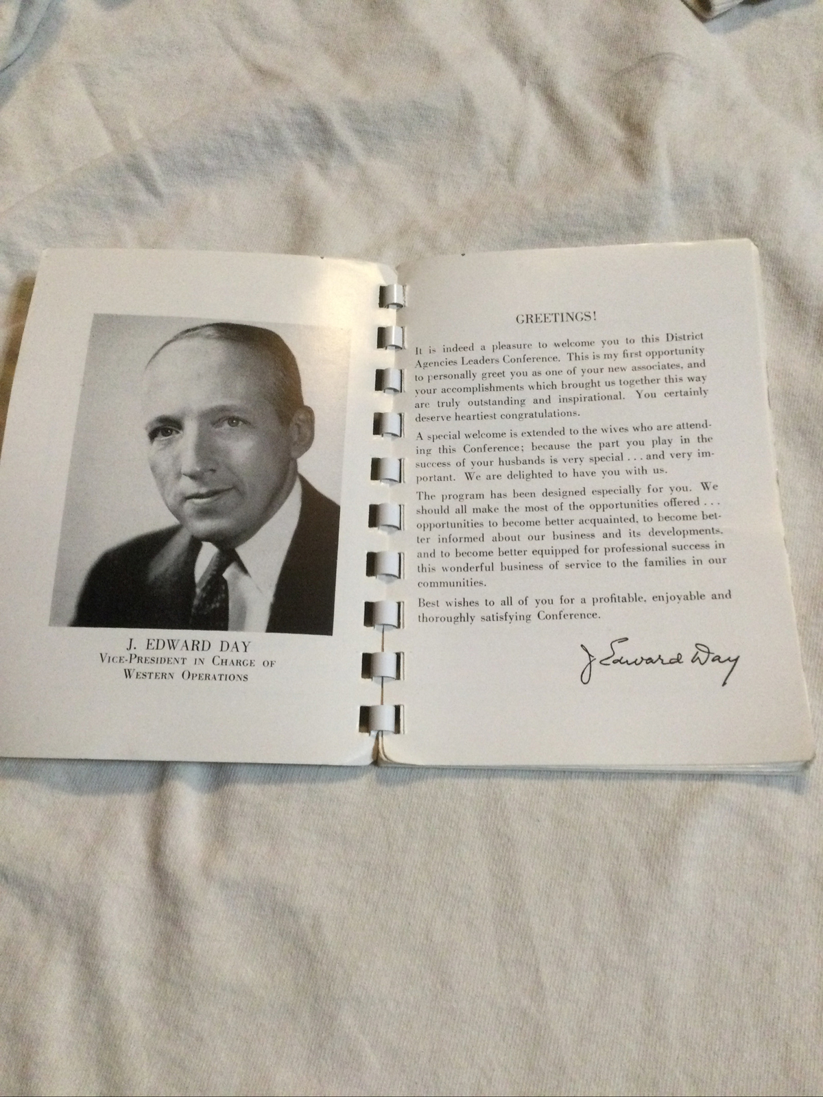 Prudential insurance company￼ 1957 Conference Program Booklet Fantastic! Rare!