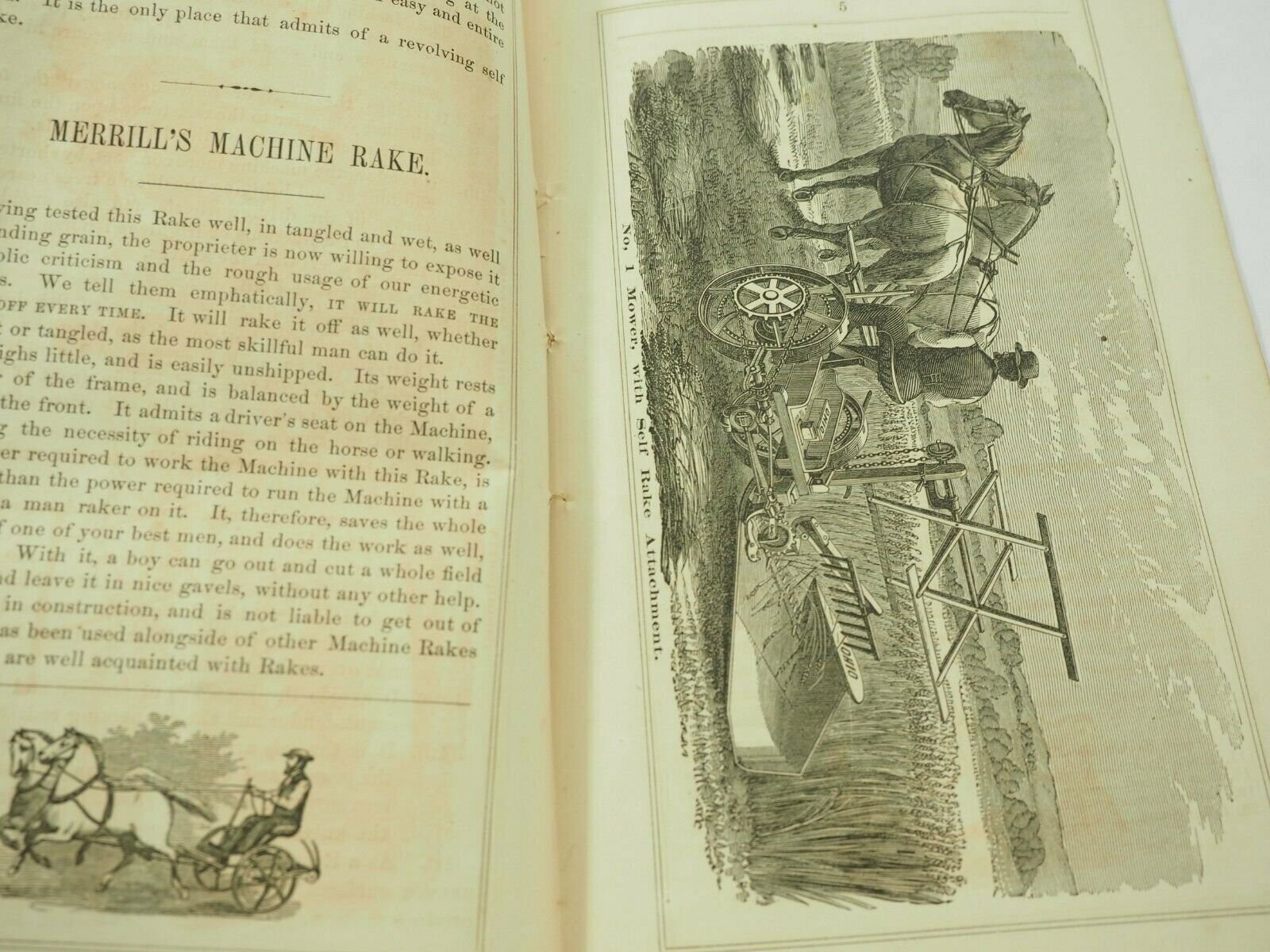 Ohio Mower Reaper & Taylor Patent Hay tender 18 page advertising pamphlet 1866