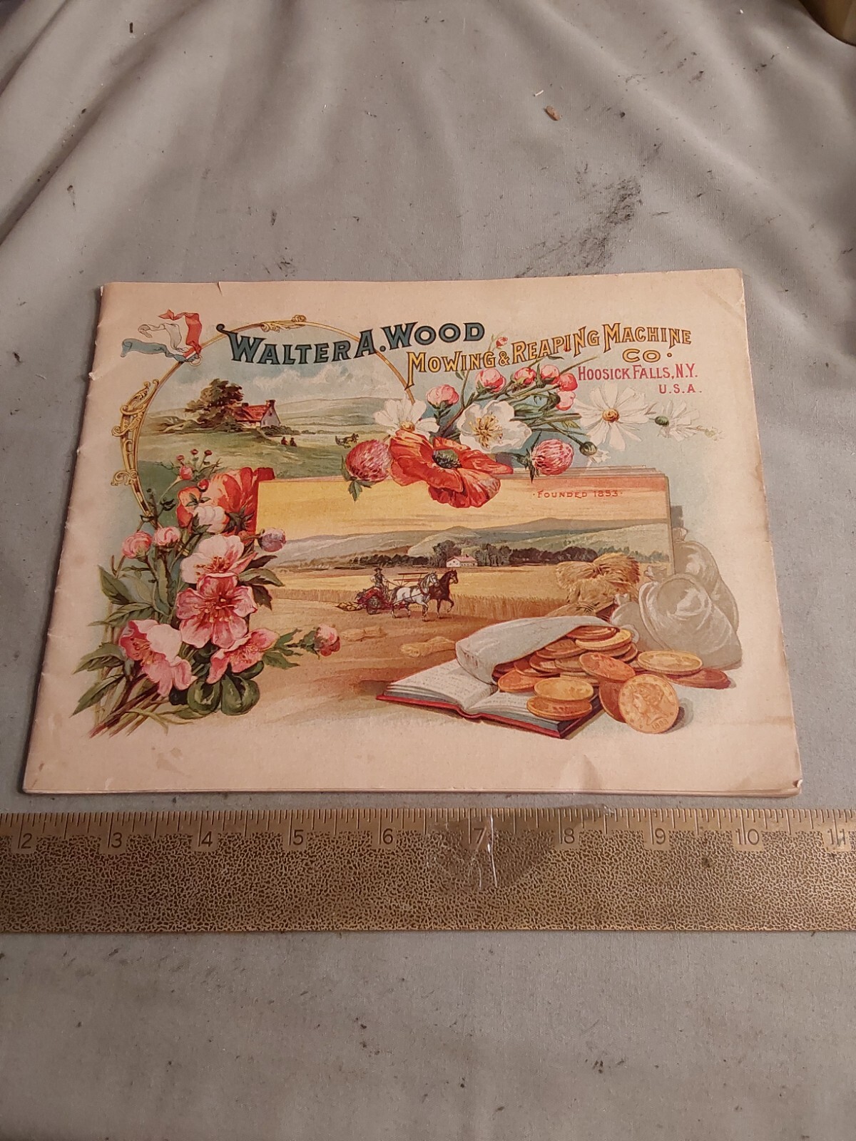 1893 WALTER A. WOOD MOWING & REAPING MACHINE,HOOSICK FALLS, NY, BROCHURE CATALOG