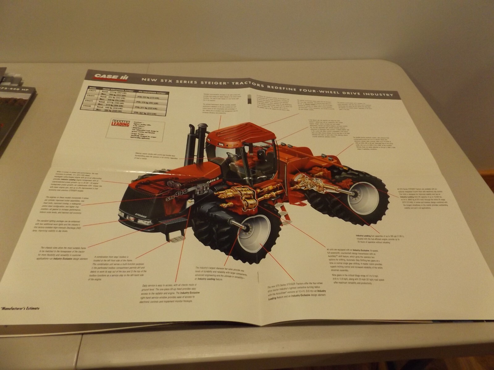 CASE-IH STX SERIES STEIGER TRACTORS 275-440 hp, # CIHAE-388090 2000