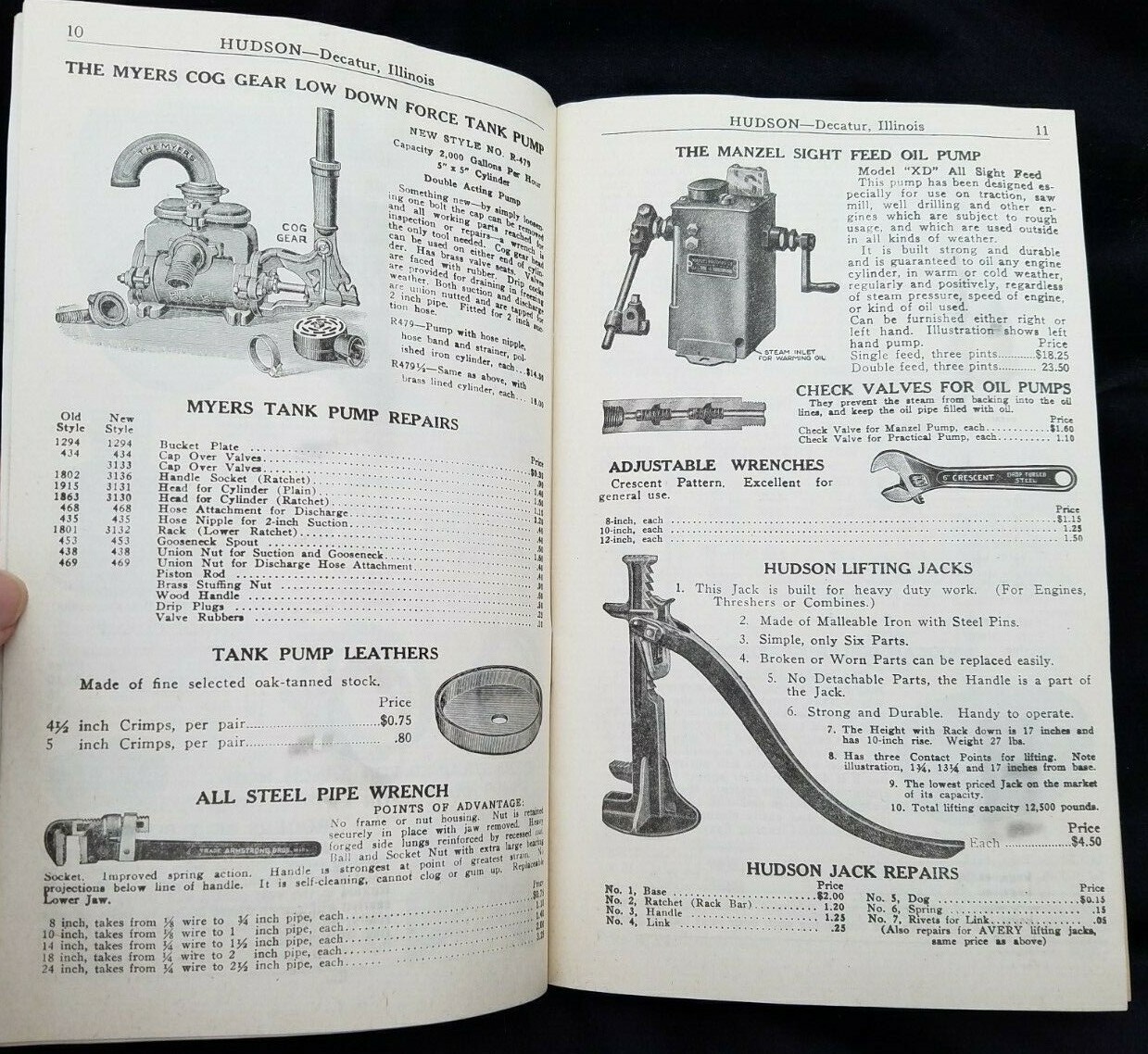 1944 Catalog Hudson Machinery & Supply Decatur Illinois Thresher Mill Supplies