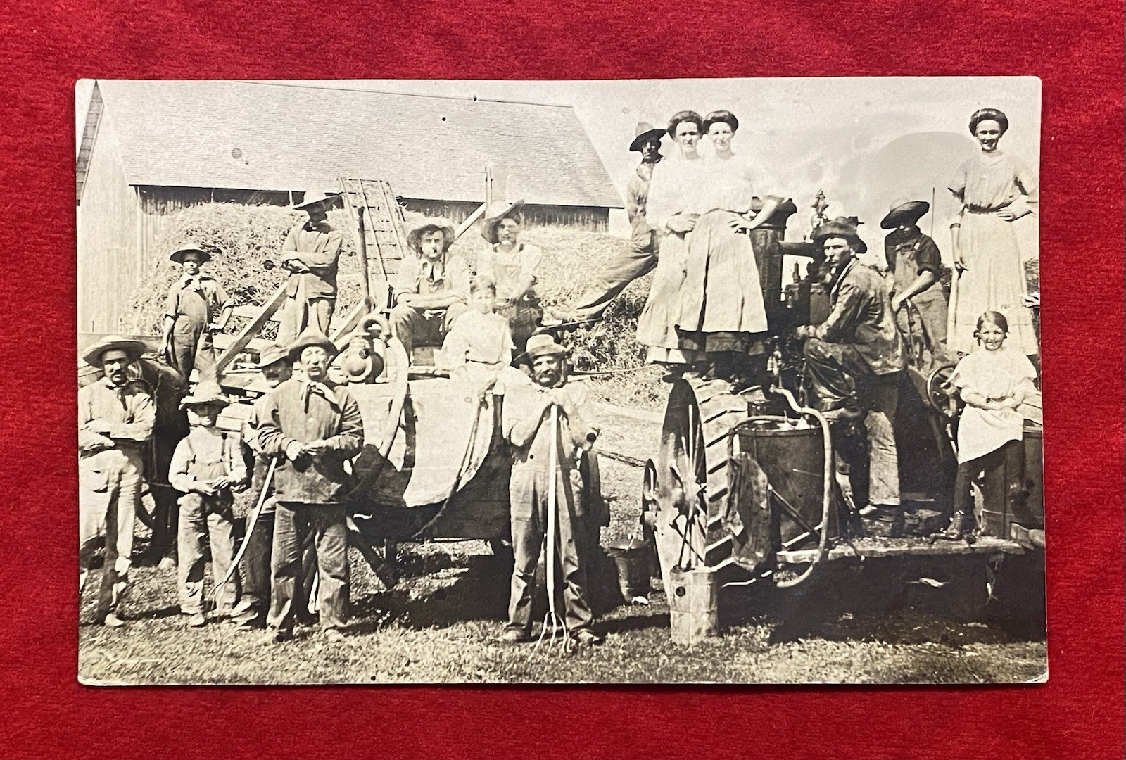 1900c **FARM HANDS & AGRICULTURAL EQUIPMENT** UNUSED REAL-PHOTO POSTCARD (RPPC)!