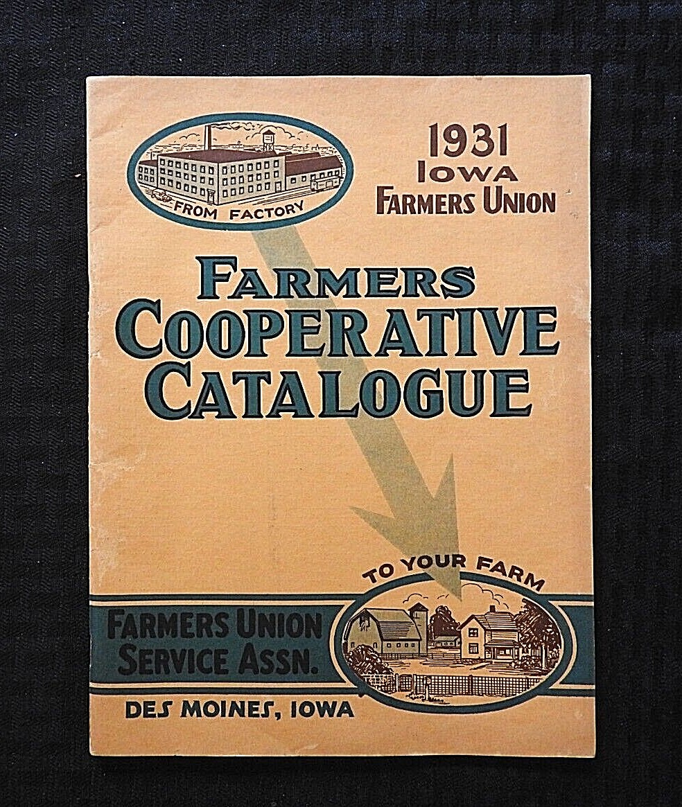 1931 FARMERS CO-OP CATALOG DES MOINES IA WAGONS GRAIN BINS MADISON MINNESOTA IMP
