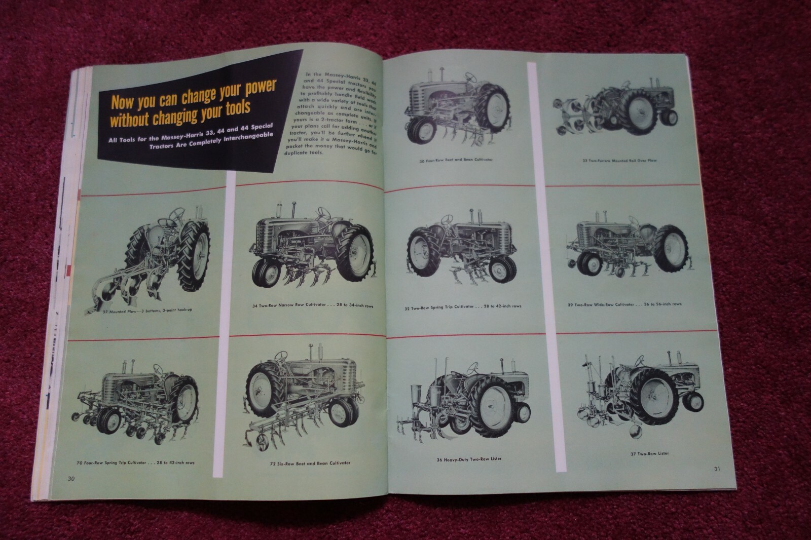 MASSEY HARRIS Tractors Buyer&rsquo;s guide Illustrated Full Color CATALOG