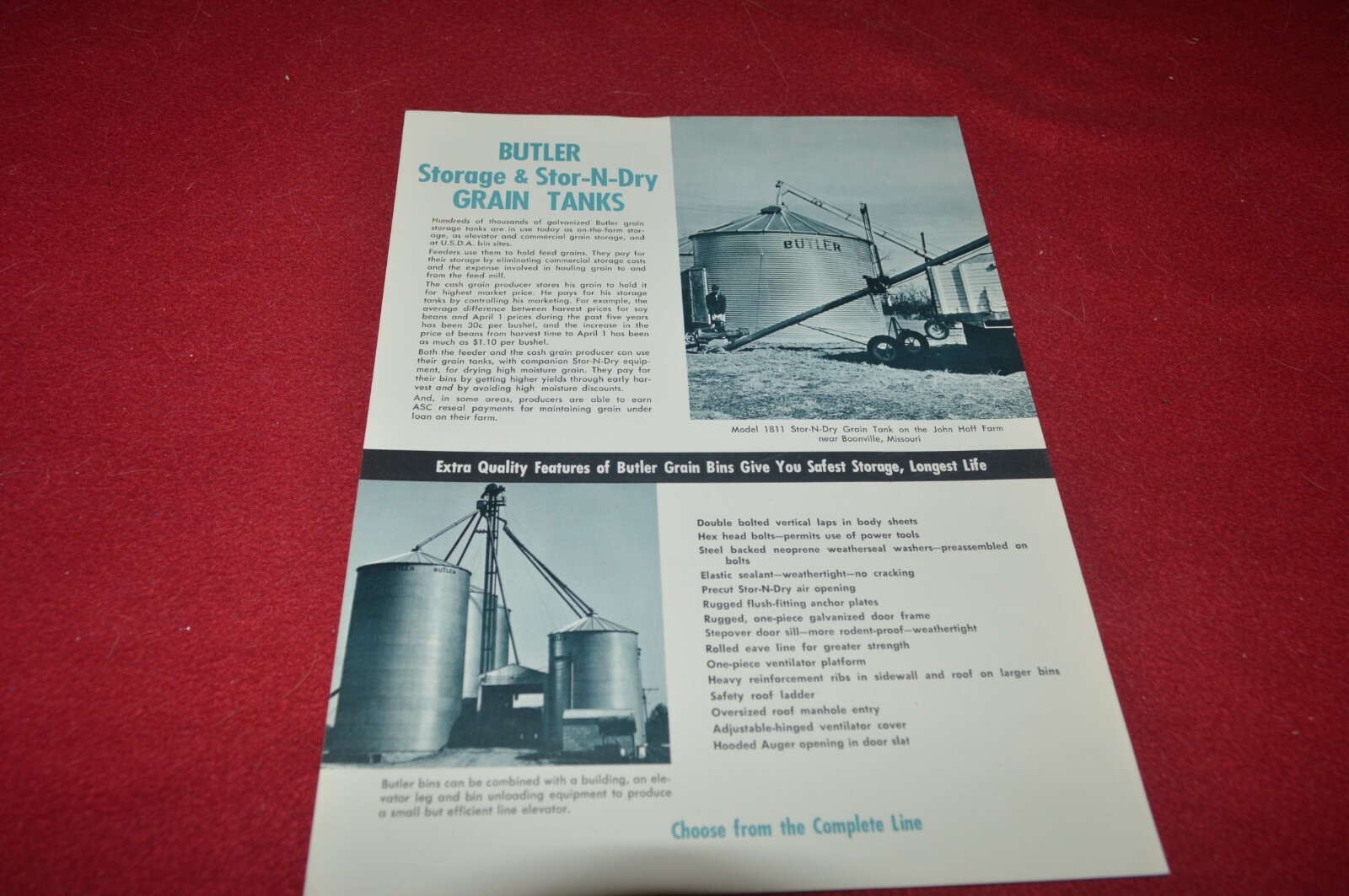 Butler Storage & Stor-N-Dry Grain Tanks Brochure FCCA