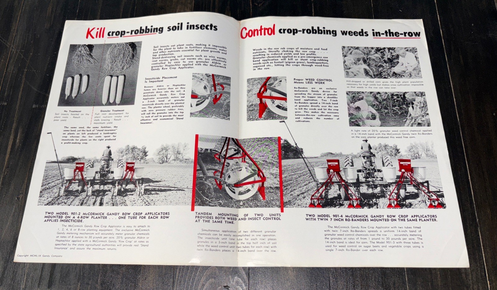 IH McCormick Gandy Granular Chemical Row Crop Applicator Sales Brochure