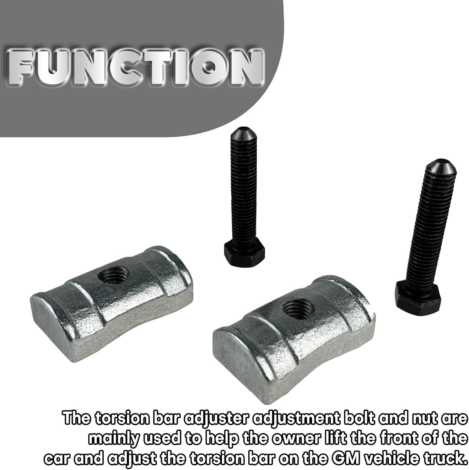 Torsion Bar Adjustment Bolt and Lock Nut Fit for Chevrolet Silverado Tahoe GM…