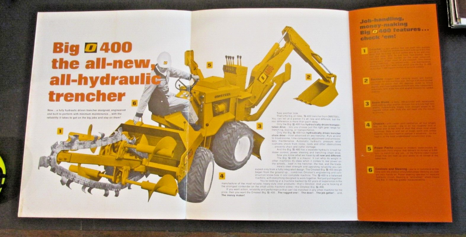 OMSTEEL BIG O 400 Utility Tractor Dealer Paul Haggard Seattle WA Ad Brochure