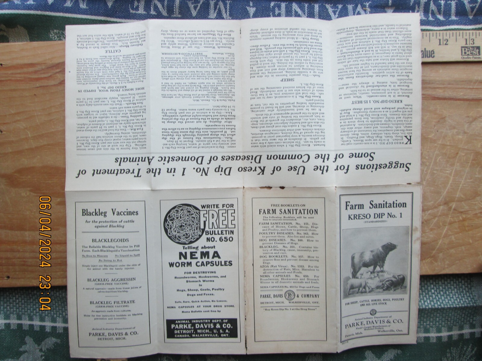Farm sanitation kreso dip no. 1 brochure 1928