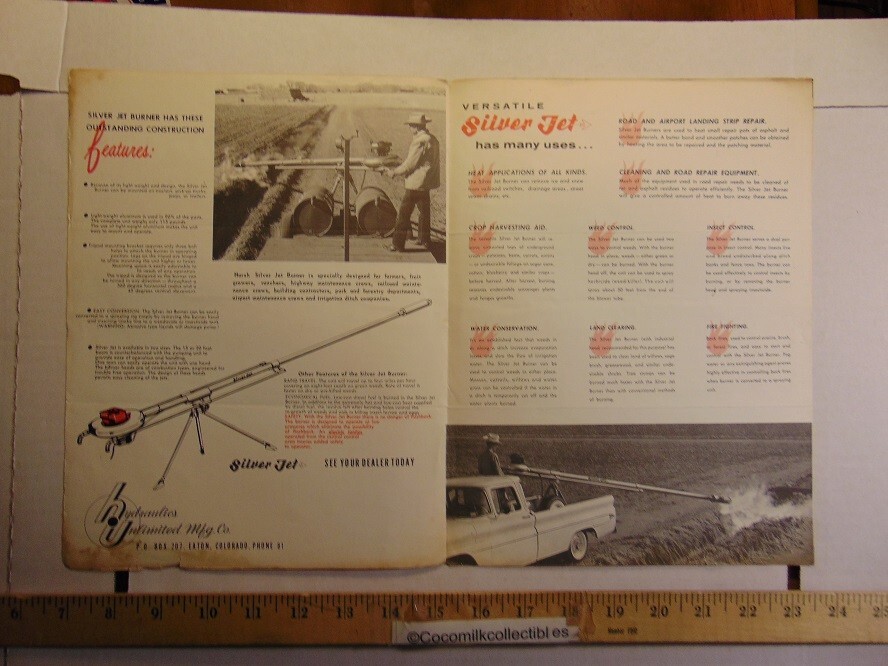 Vintage Harsh Silver Jet Burner Sales Brochure