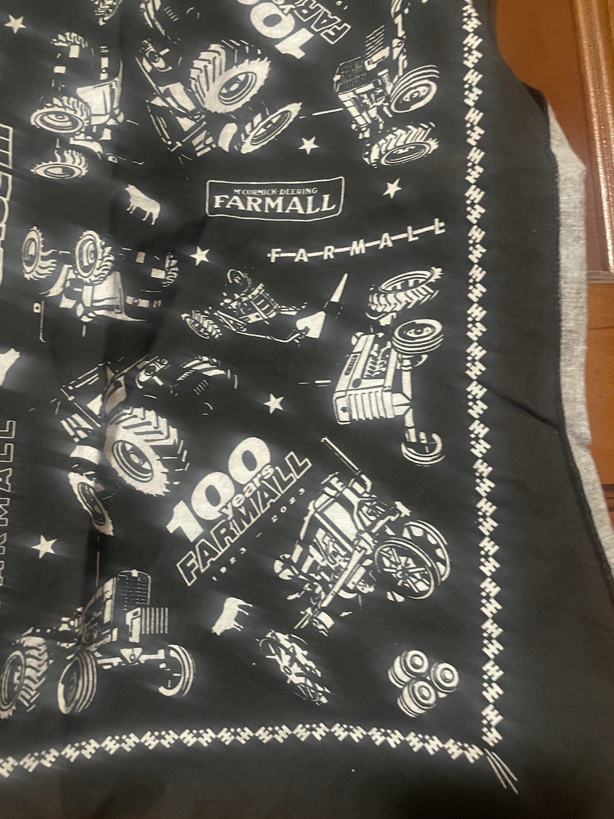 100 Years 1923-2023 McCormick Deering Farmall Black White Handkerchief