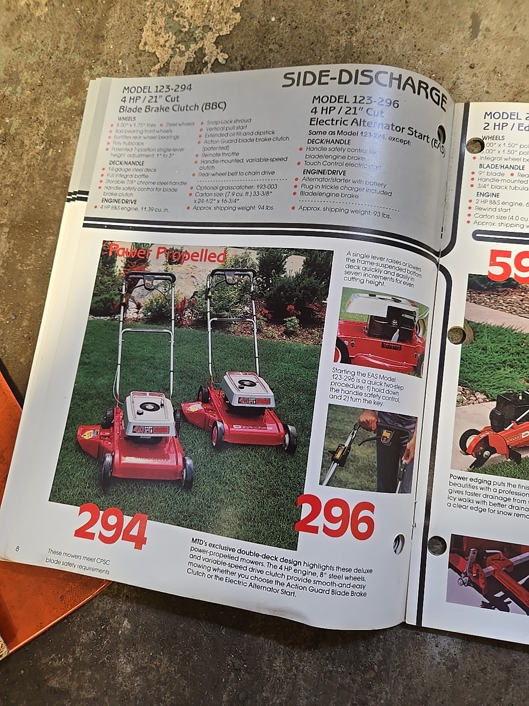 1983 MTD Lawnflite Power Mowers Brochure Catalog Point Of Sale
