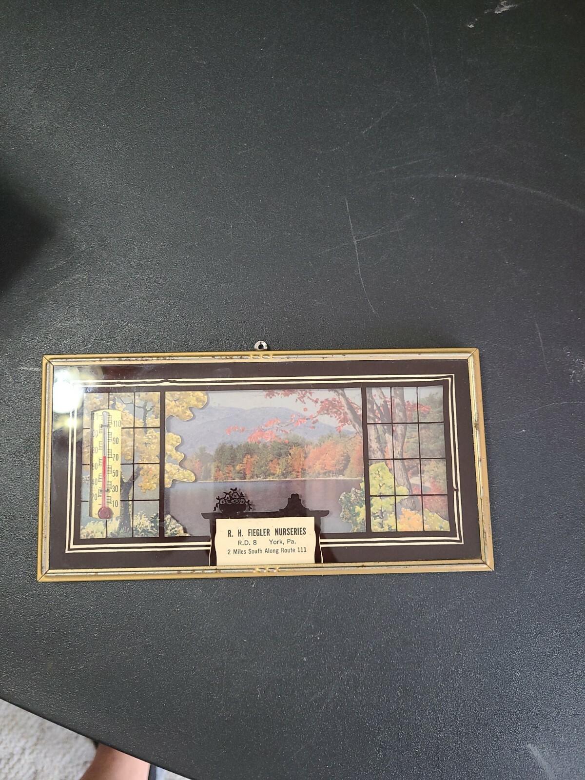 Vntg York Pa R.H. Fiegler Nurseries Thermometer Decommissioned Rt. 111