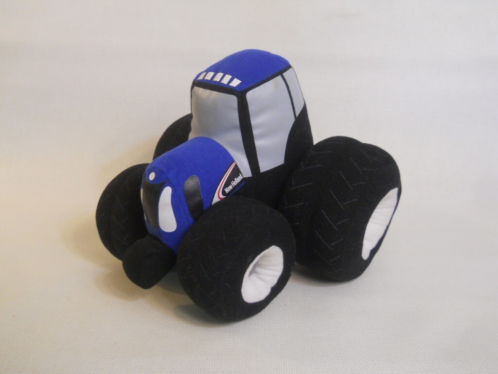 New Holland plush stuffed toy Tractor blue & black 8&Prime; x 8&Prime;