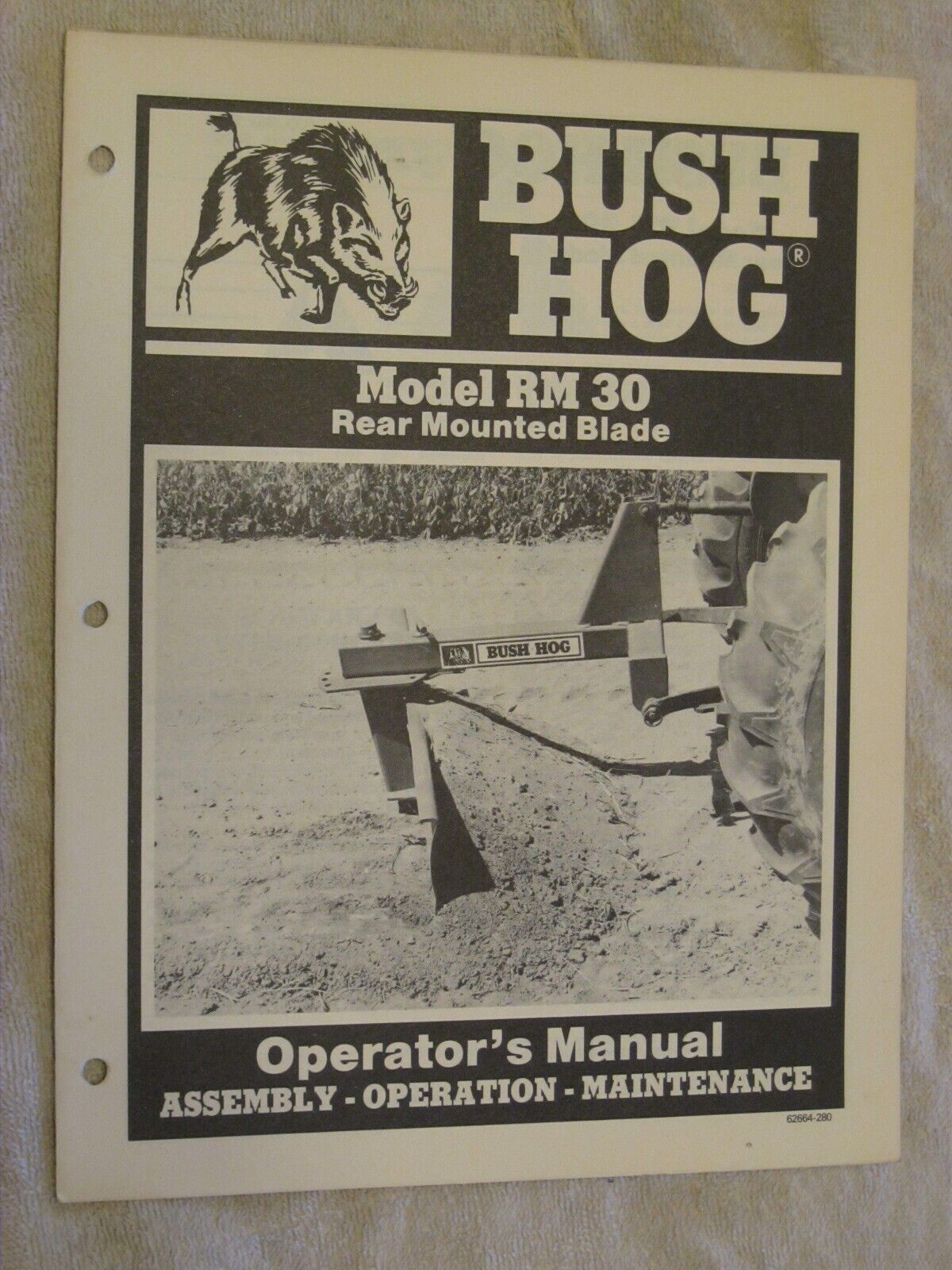 BUSH HOG RM 30 REAR MOUNTED BLADE OPERATOR&rsquo;S MANUAL