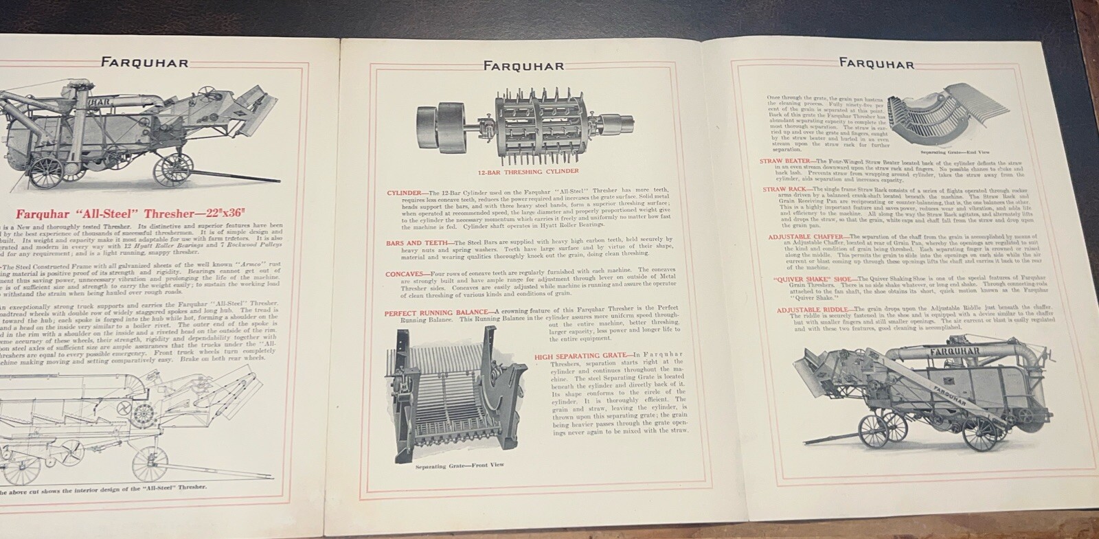Rare Farquhar Machinery Brochure York, PA Threshers Farm Equipment