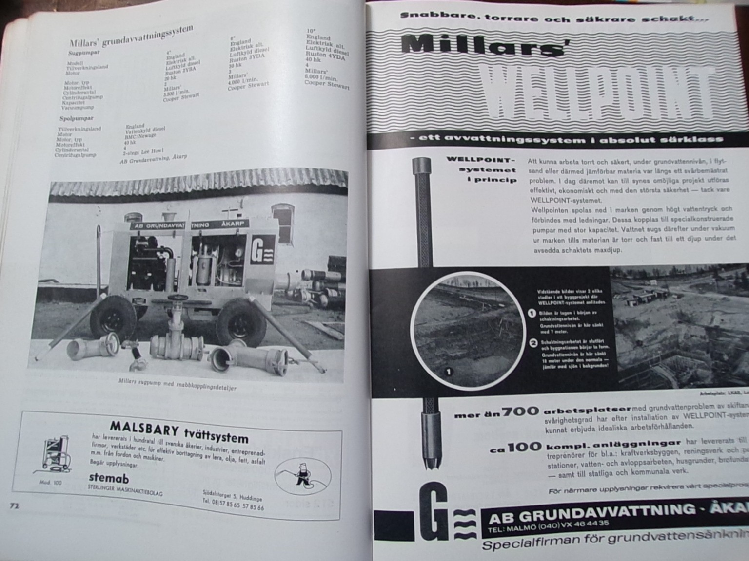 Contracted Machines Catalog, 1966, from Stockholm Sweden, in Swedish