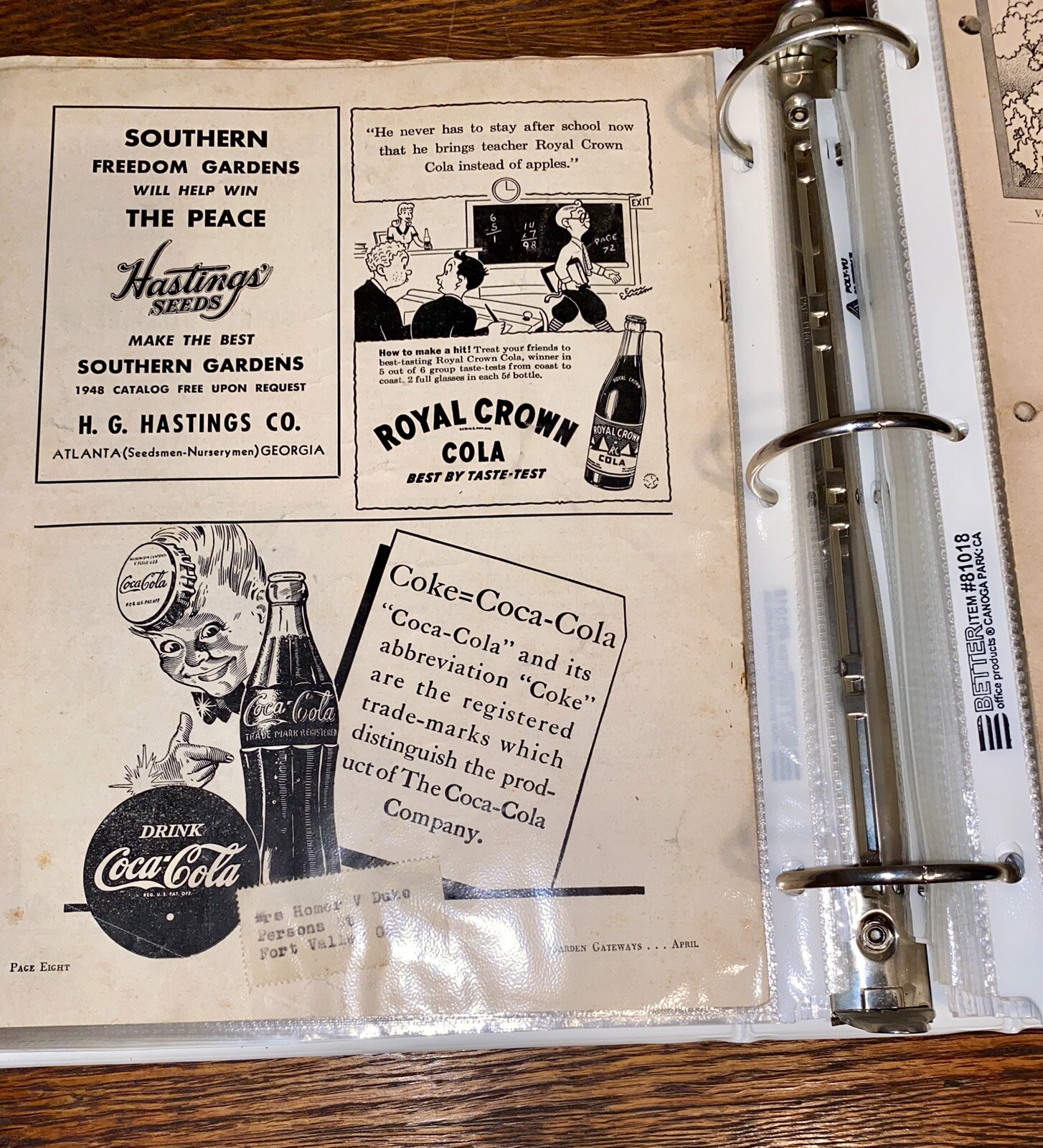 Vintage Collection of “Garden Gateways” Garden Club Of Georgia Advertisement.