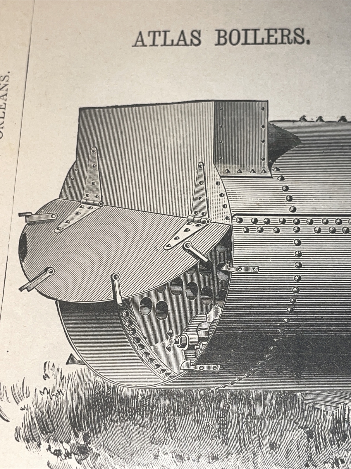 1891 Baldwin – Atlas Boiler – Farm Advertising – New Orleans