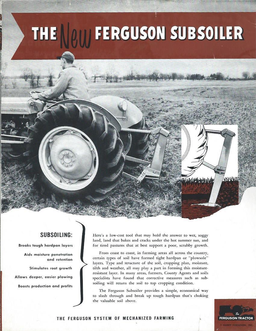 Farm Implement Brochure – Ferguson – Subsoiler – c1955 (F3295)
