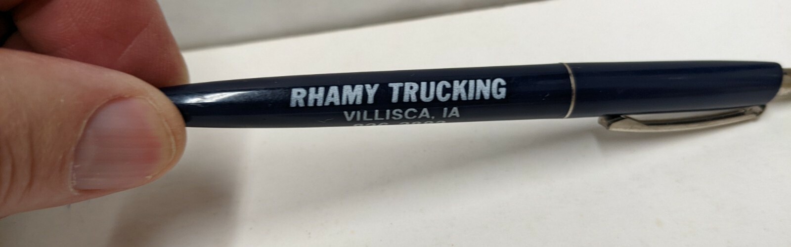 Vintage Rhamy Trucking Villisca Iowa IA Advertising Pen