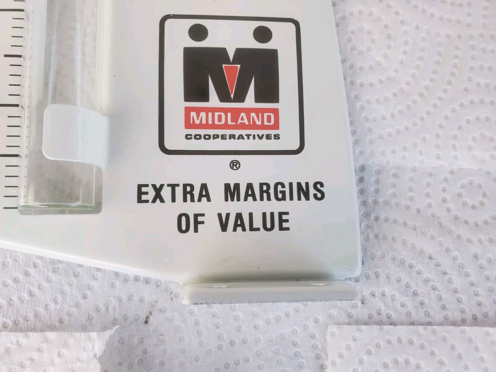 Metal Rain Guage Midland Cooperative Extra Margins Of Value Farm Grain Feed Seed