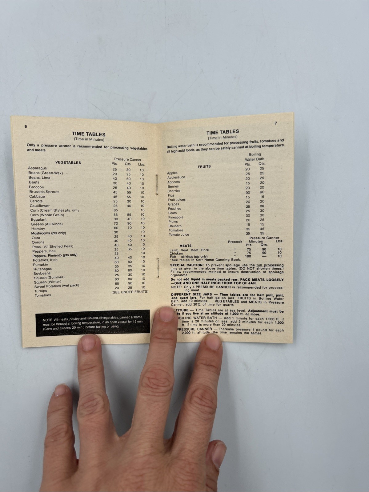 1984 Kerr Self Sealing Instruction Guide to Home Canning & Freezing Pamphlet