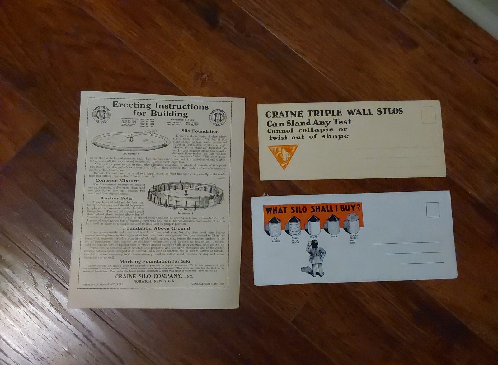 Craine Silo 1920s Advertising Brochure Lot Farm Building