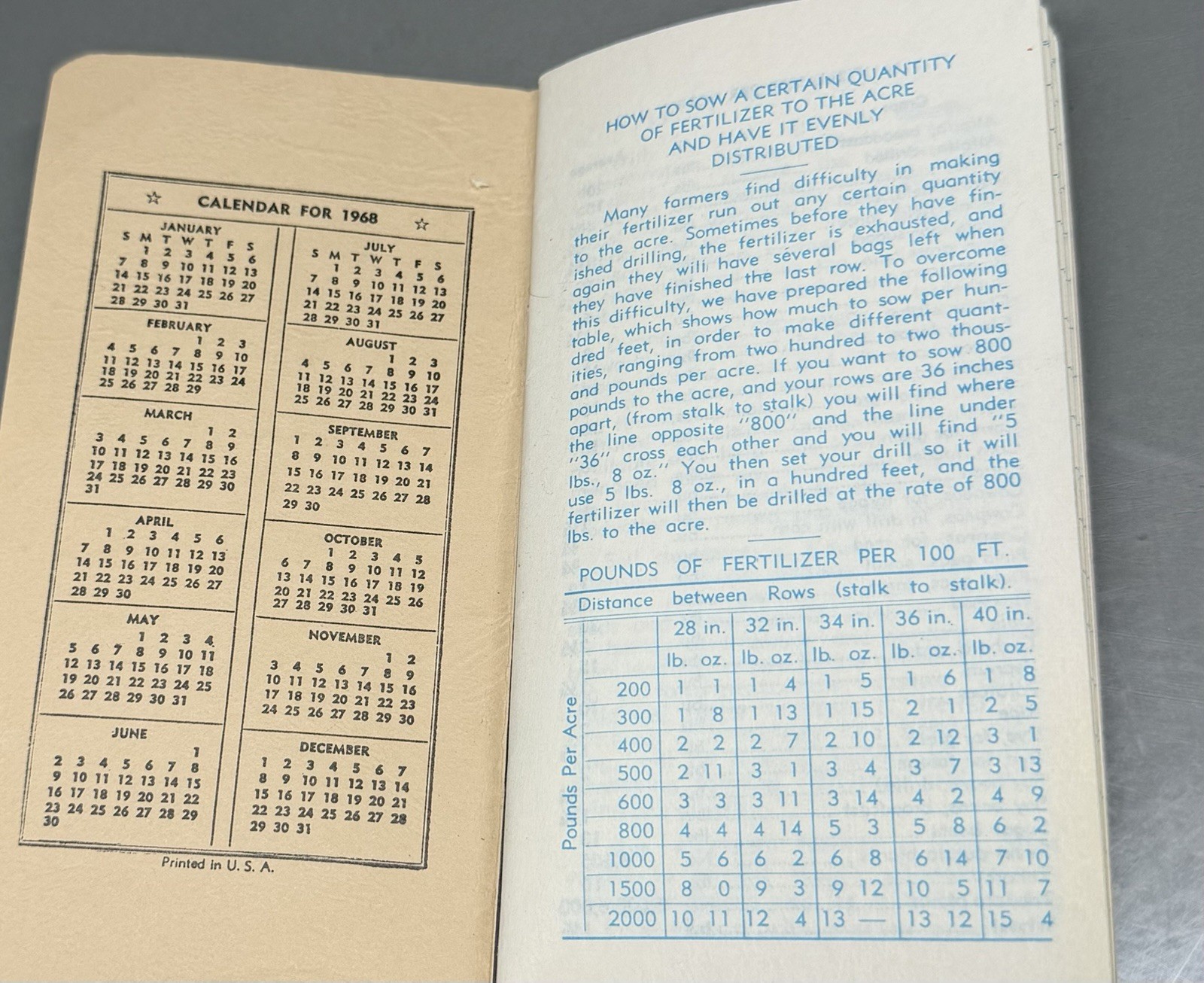Vintage 1968 Advertising Farm Rancher Memo Book ~ Fort Collins Co ~ Livestock