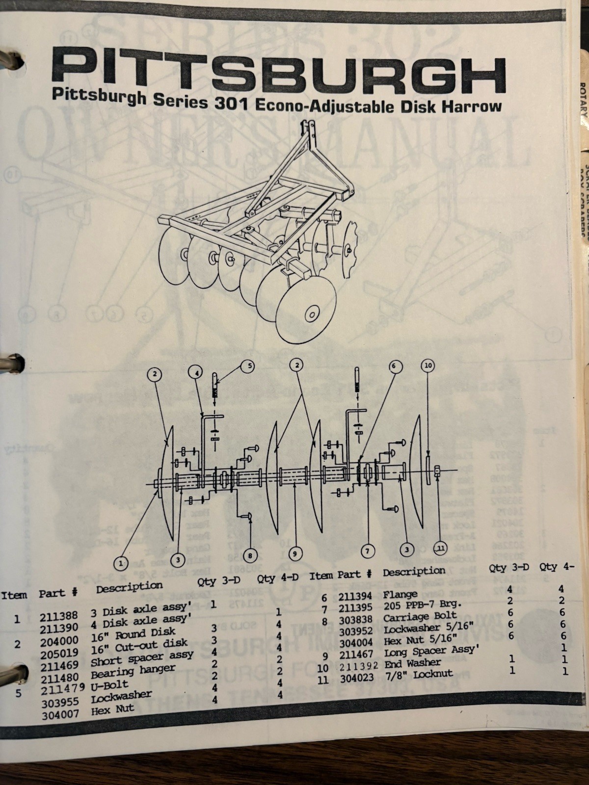 Taylor/Pittsburgh Farm Implements Brochures And Parts List