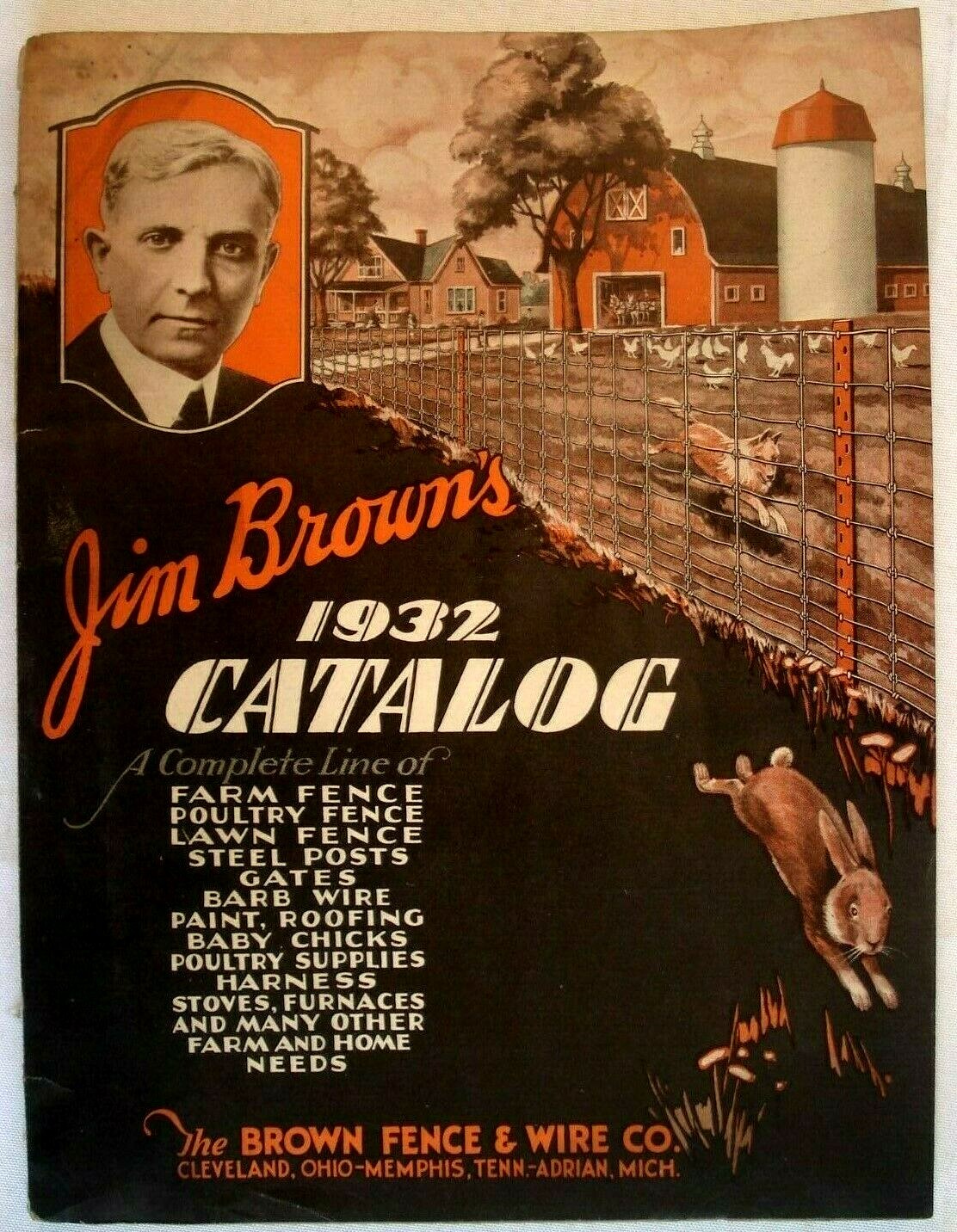 1932 CATALOG BROWN FENCE & WIRE AGRICULTURAL FARM POULTRY