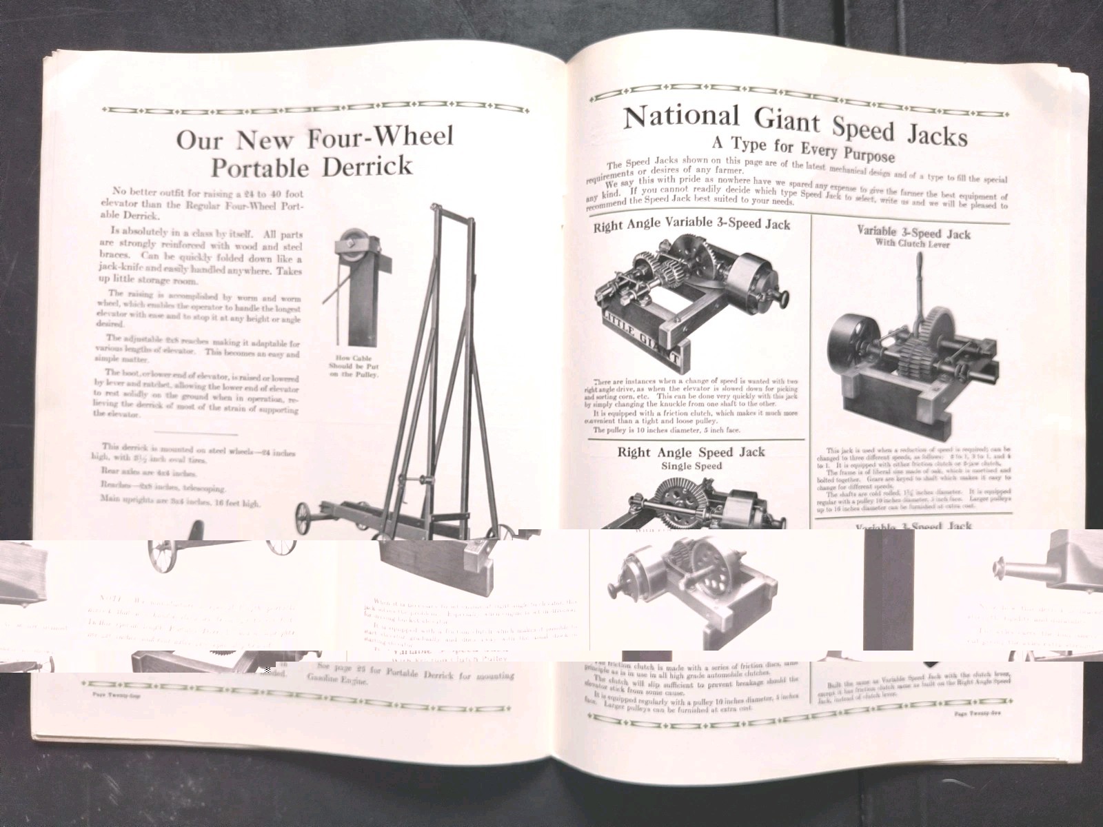1921 National Giant Sales Brochure. Portable Elevator Mfg Farm Advertising IL