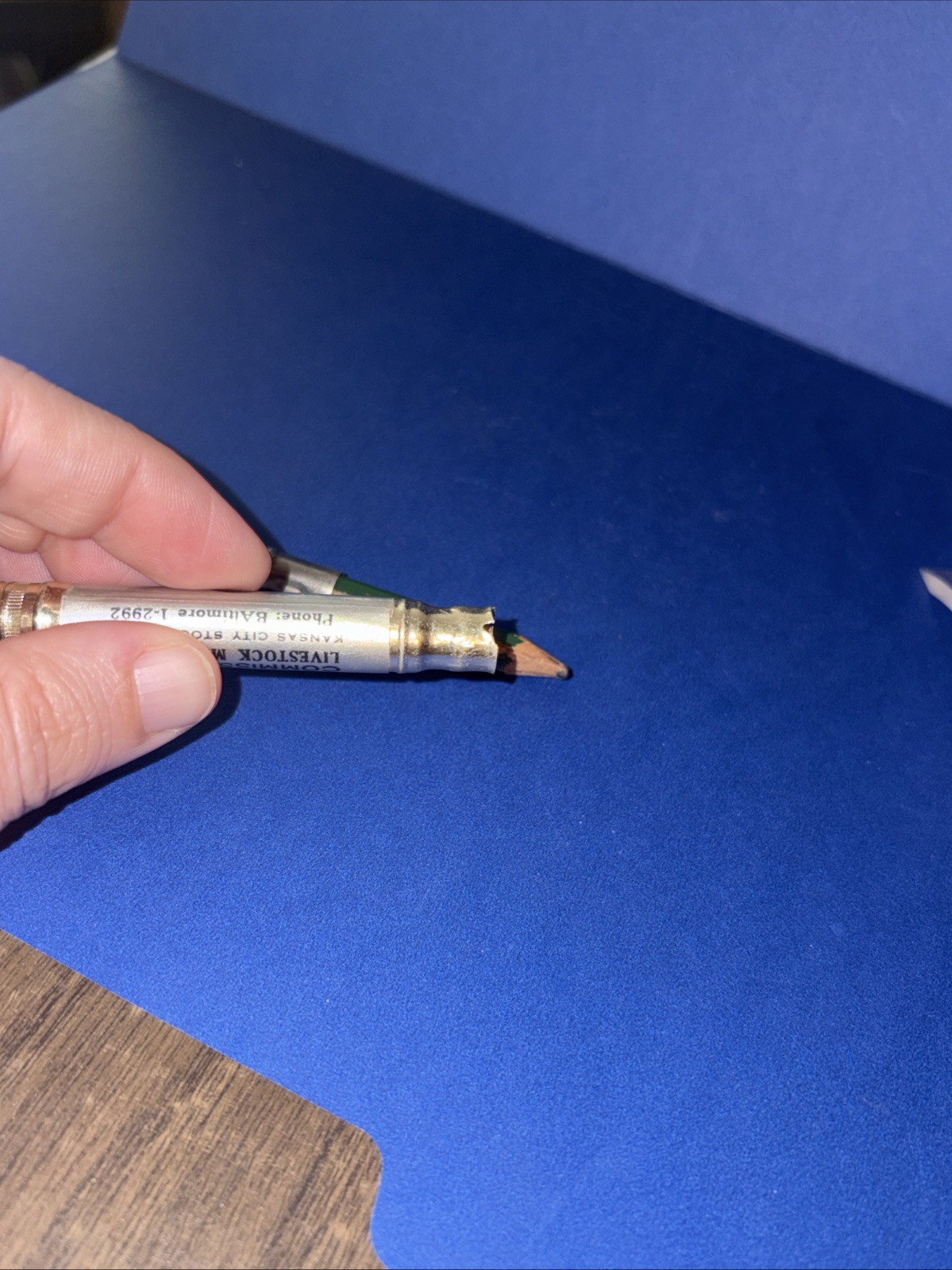 Martin Blomquist & Lee Livestock Merchants Kansas City Stockyards Bullet Pencil
