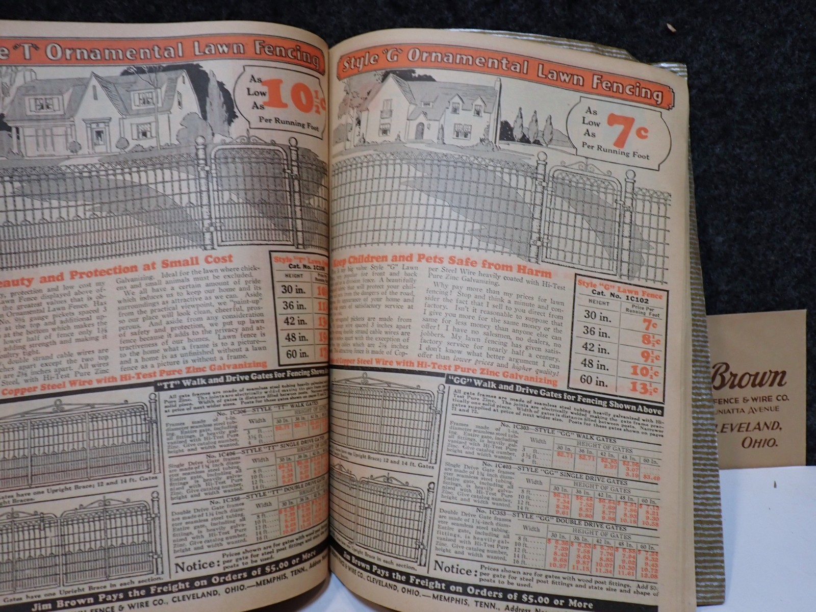 1937 JIM BROWN&rsquo;S FENCE & BARB WIRE PAINT HORSE HARNESS STOVE FARMING CATALOG