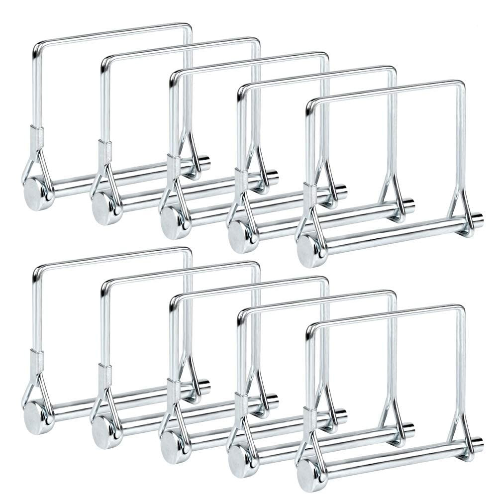 10 Pcs Square Shaft Locking Pin Safety Coupler Pin 1/4 Inch Wire Lock Pin New