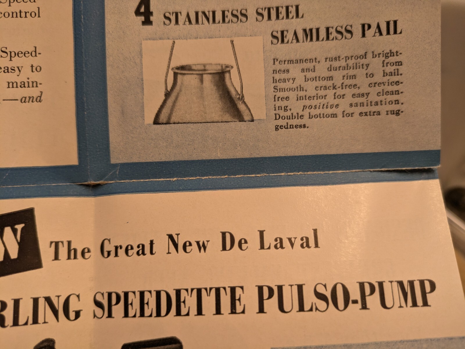 1950 New De Laval Sterling Speedette Milker Brochure Tilton & Son Whitehouse OH