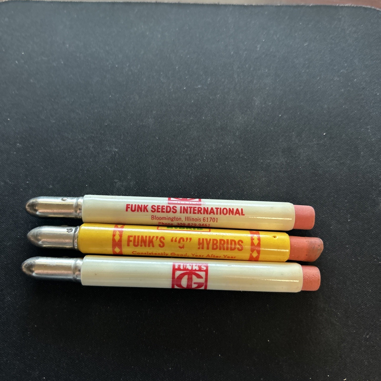 Lot Of 3 Funk&rsquo;s G Hybrid Bloomington, Illinois Bullet Pencils