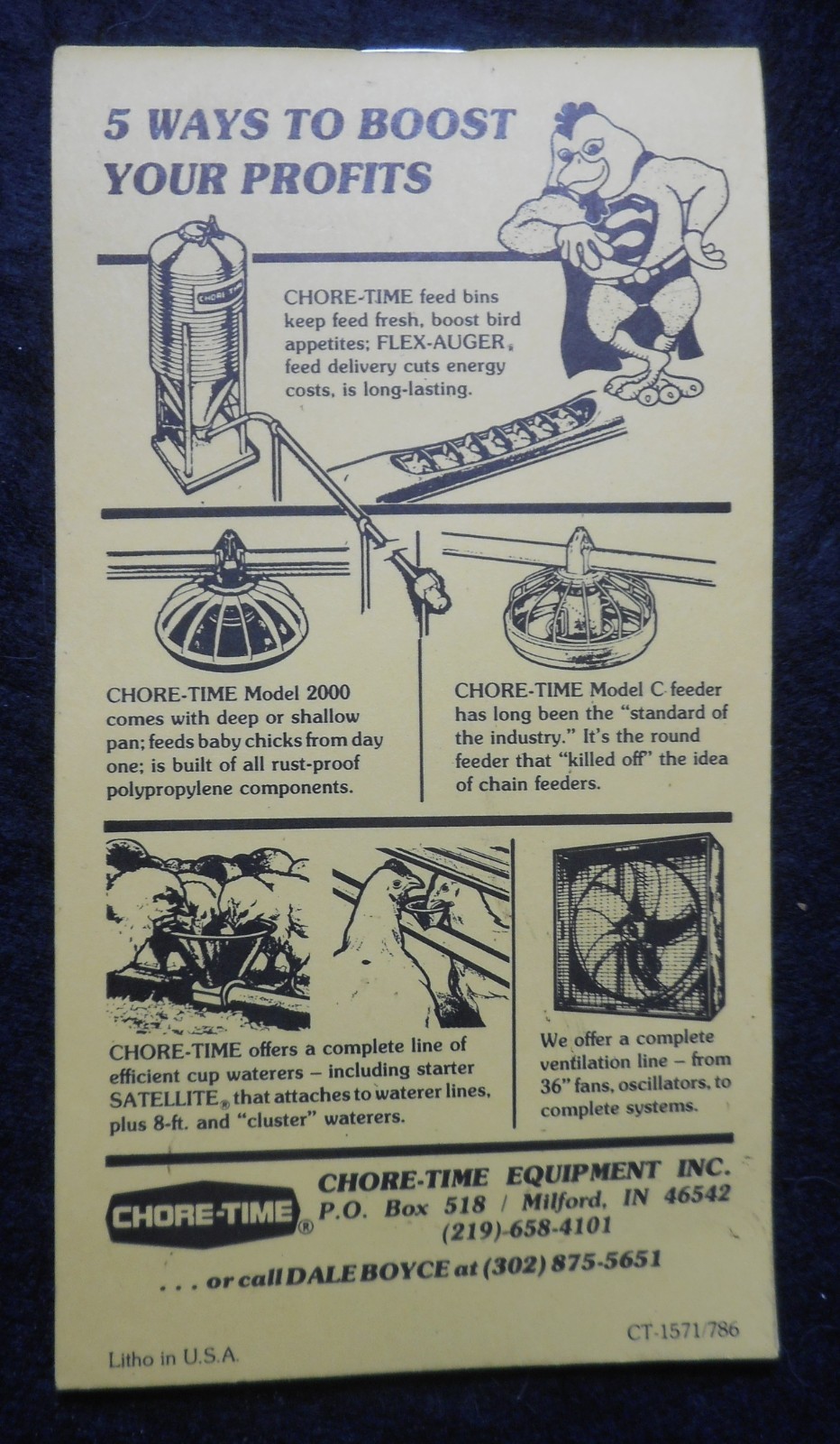 💥Vtg Chore Time Poultry Sales Pamphlets + 2 pens-FREE SHIP