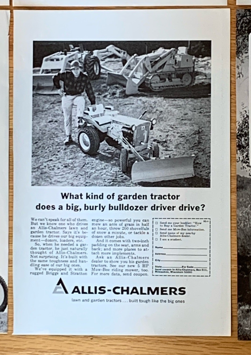 1967 National Geographic Tractor Mower Ads -8 Paper Pages 6.75×10”