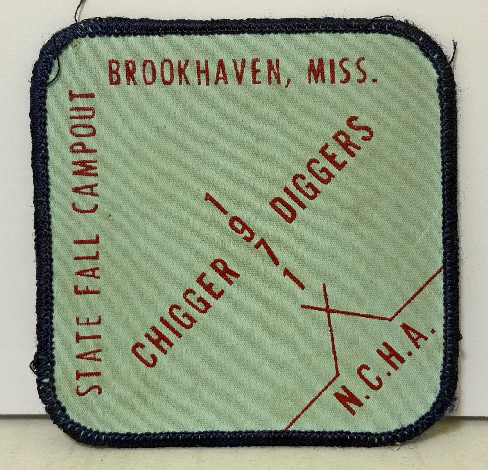 Vintage 1971 NCHA CHIGGER DIGGERS Patch – Brookhaven, Mississippi CUTTING HORSE